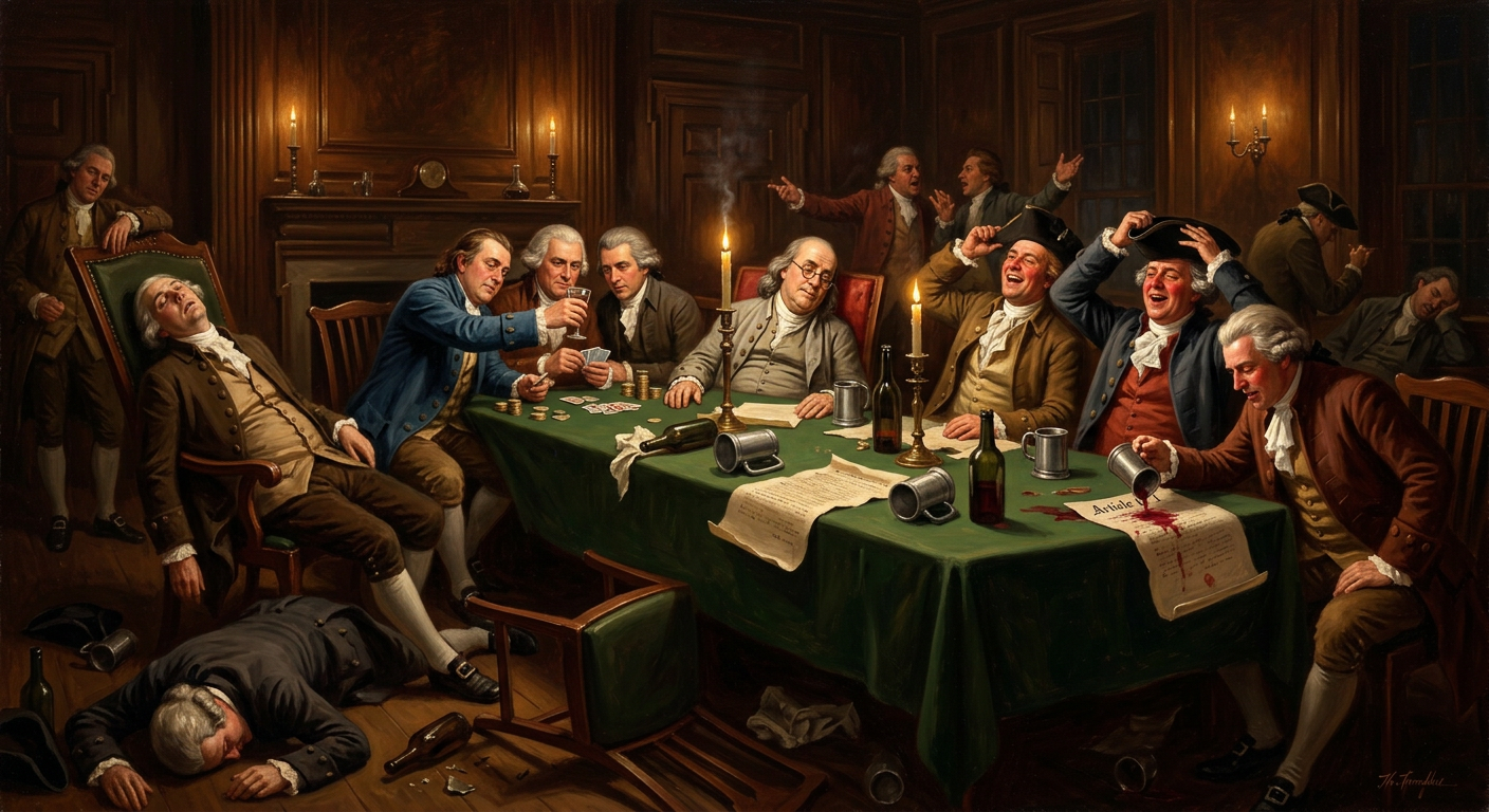 Founding fathers in debauchery